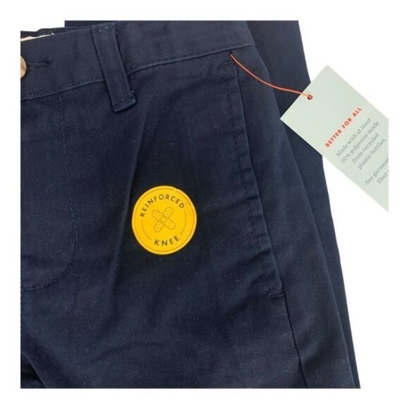 Cat & Jack Boys School Uniform Navy Chino Pants With Reinforced Knees Size 4 - Picture 3 of 7